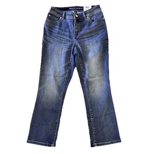 INC Denim Mid Rise Skinny Crop Jeans 2/26 Light Indigo Faded Wash NWT